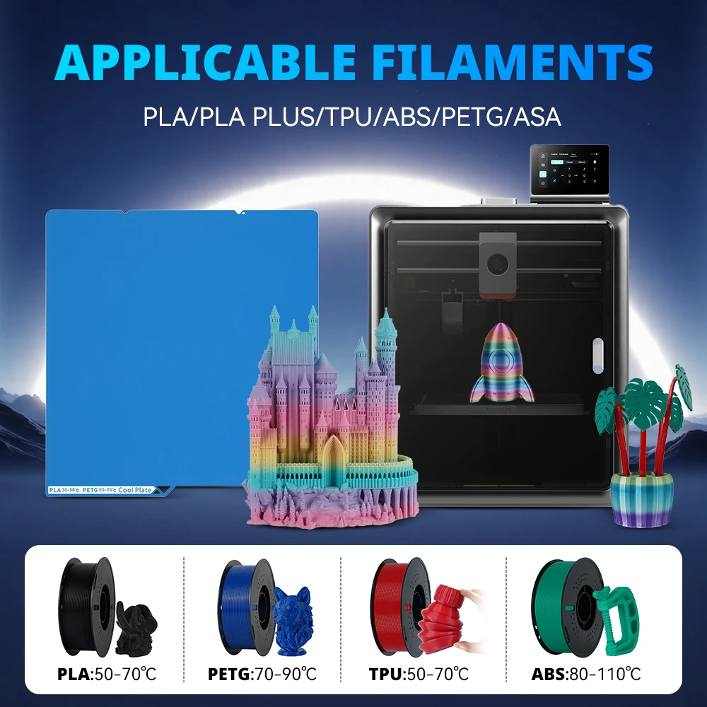 Kobra S1 Cold Version 3D Printer Build Plate No Glue Required Low Temp Printing Board Double-Sided for PLA/PETG 3D Printing Part
Kobra S1 Cold Version 3D Printer Build Plate No Glue Required Low Temp Printing Board Double-Sided for PLA/PETG 3D Printing Part