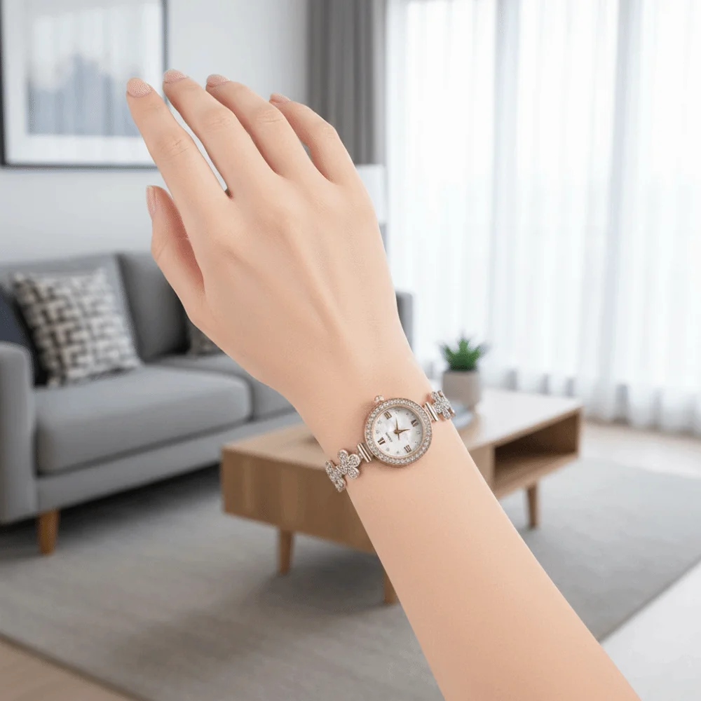 Slim Strap Ladies Quartz Watch Round Dial Small Dial Women Quartz Watch Leaf Design Pull Adjustable Rhinestone Watch Accessories
Slim Strap Ladies Quartz Watch Round Dial Small Dial Women Quartz Watch Leaf Design Pull Adjustable Rhinestone Watch Accessories