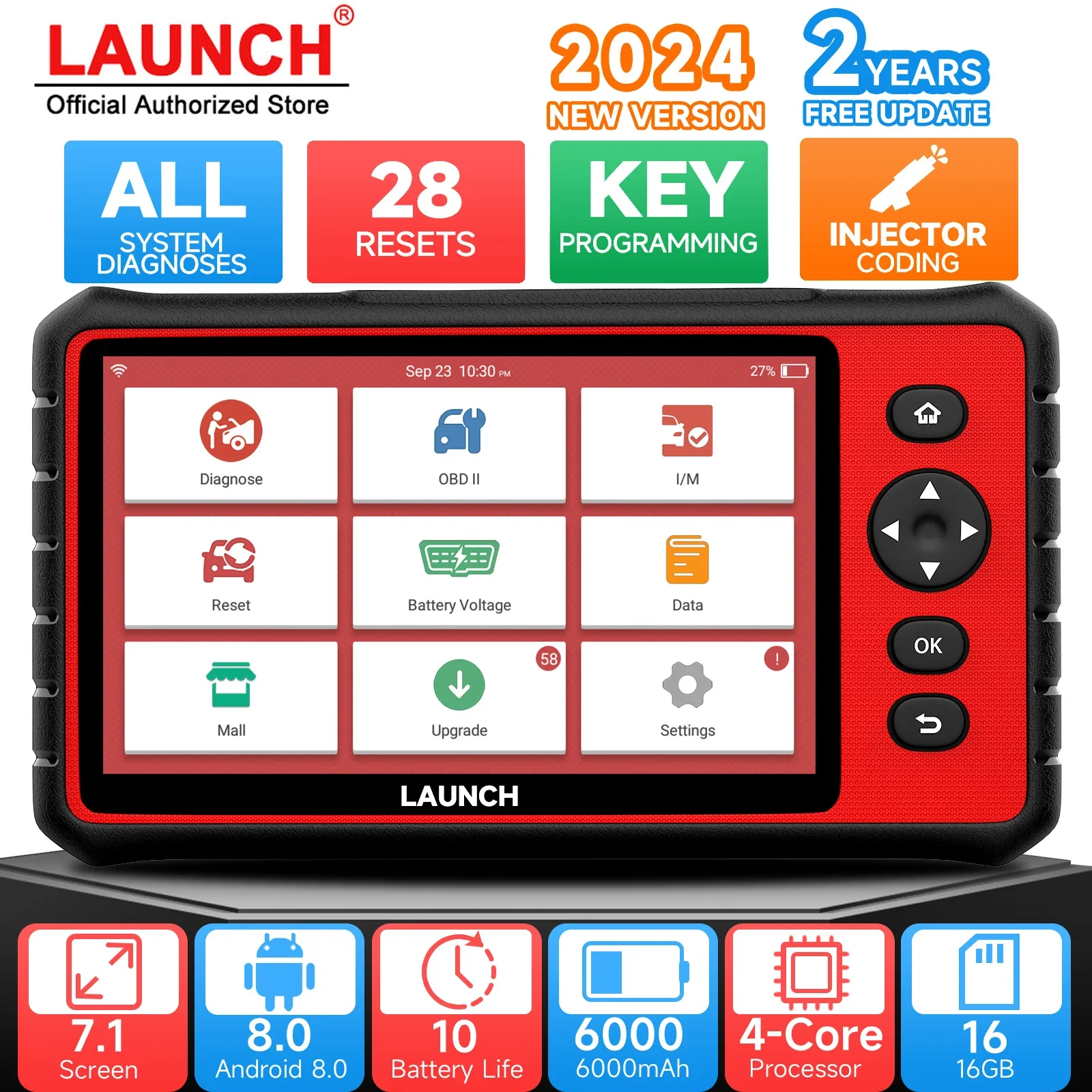 2024 LAUNCH X431 CRP909C OBD2 сканер Профессиональный IMMO ABS A/F EPB TPMS Oil 28 сброс полной системы OBD 2 Автомобильные диагностические инструменты
2024 LAUNCH X431 CRP909C OBD2 сканер Профессиональный IMMO ABS A/F EPB TPMS Oil 28 сброс полной системы OBD 2 Автомобильные диагностические инструменты