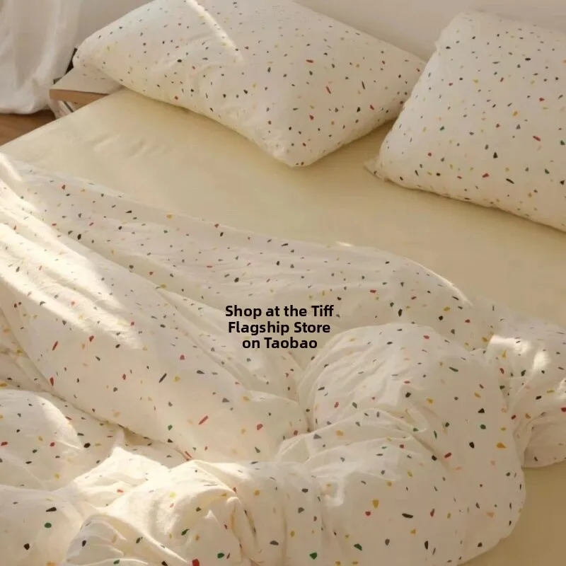 Elegant Princess Style Bedding Set Washed Cotton Quilt Cover All Seasons Comforter Duvet Cover Pillowcase Bedspread
Elegant Princess Style Bedding Set Washed Cotton Quilt Cover All Seasons Comforter Duvet Cover Pillowcase Bedspread