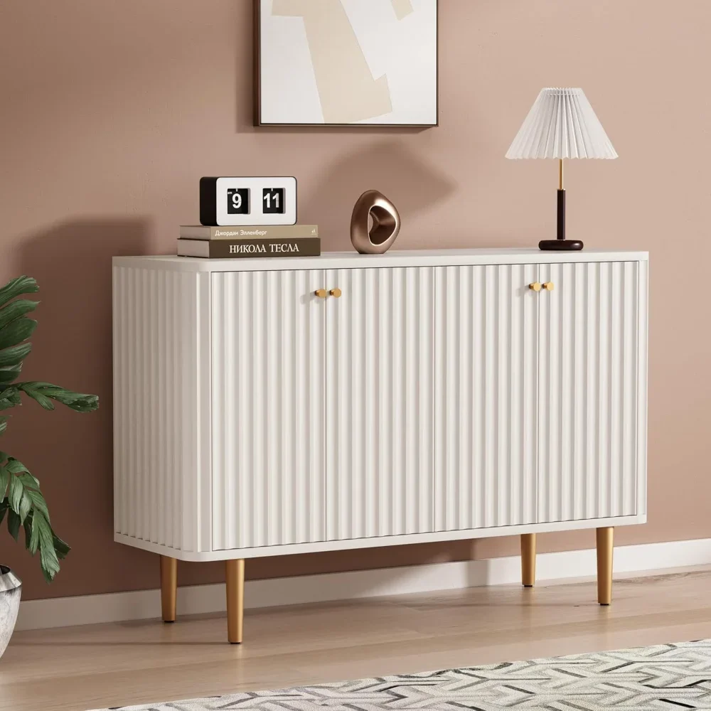48 Inch Modern Style Cabinet with 4 Doors and Detachable Shelves, Entrance Cabinet with Storage Space
48 Inch Modern Style Cabinet with 4 Doors and Detachable Shelves, Entrance Cabinet with Storage Space