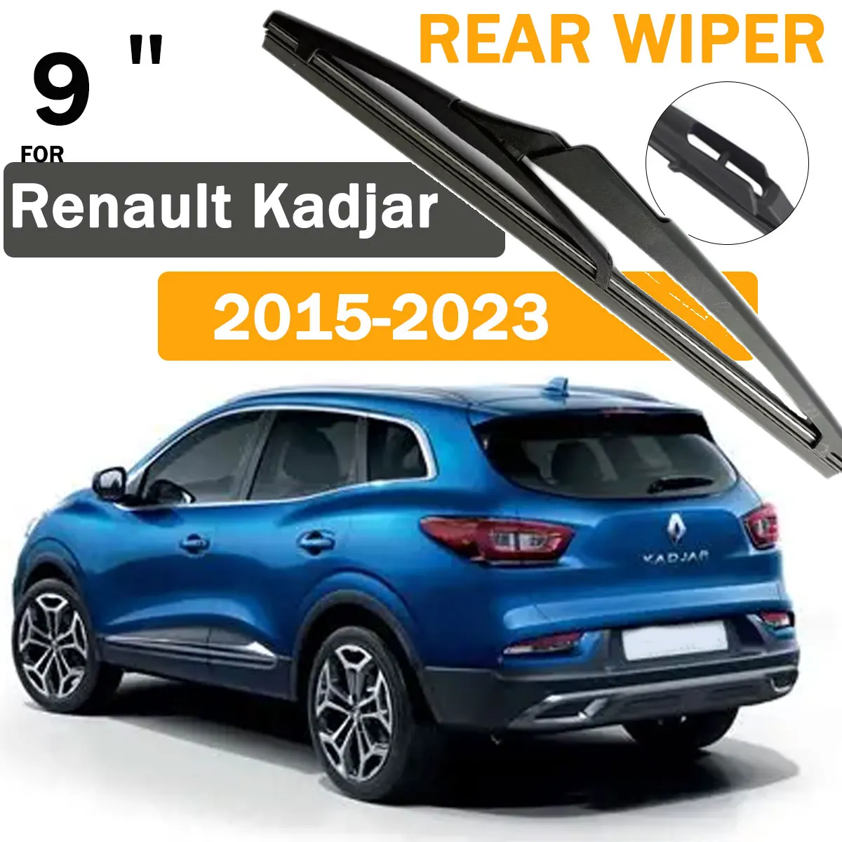 9-дюймовая щетка стеклоочистителя заднего стекла (1 шт.) для Renault Kadjar 2015-2023, аксессуары для заднего окна автомобиля
9-дюймовая щетка стеклоочистителя заднего стекла (1 шт.) для Renault Kadjar 2015-2023, аксессуары для заднего окна автомобиля