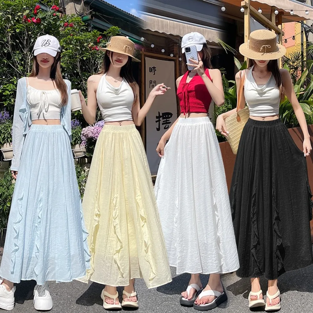 Fashion Solid Cotton Linen Women Skirts Maxi Elegant Harajuku Saia Casual Loose Long Skirt Ladies Clothes Faldas Ropa Mujer
Fashion Solid Cotton Linen Women Skirts Maxi Elegant Harajuku Saia Casual Loose Long Skirt Ladies Clothes Faldas Ropa Mujer