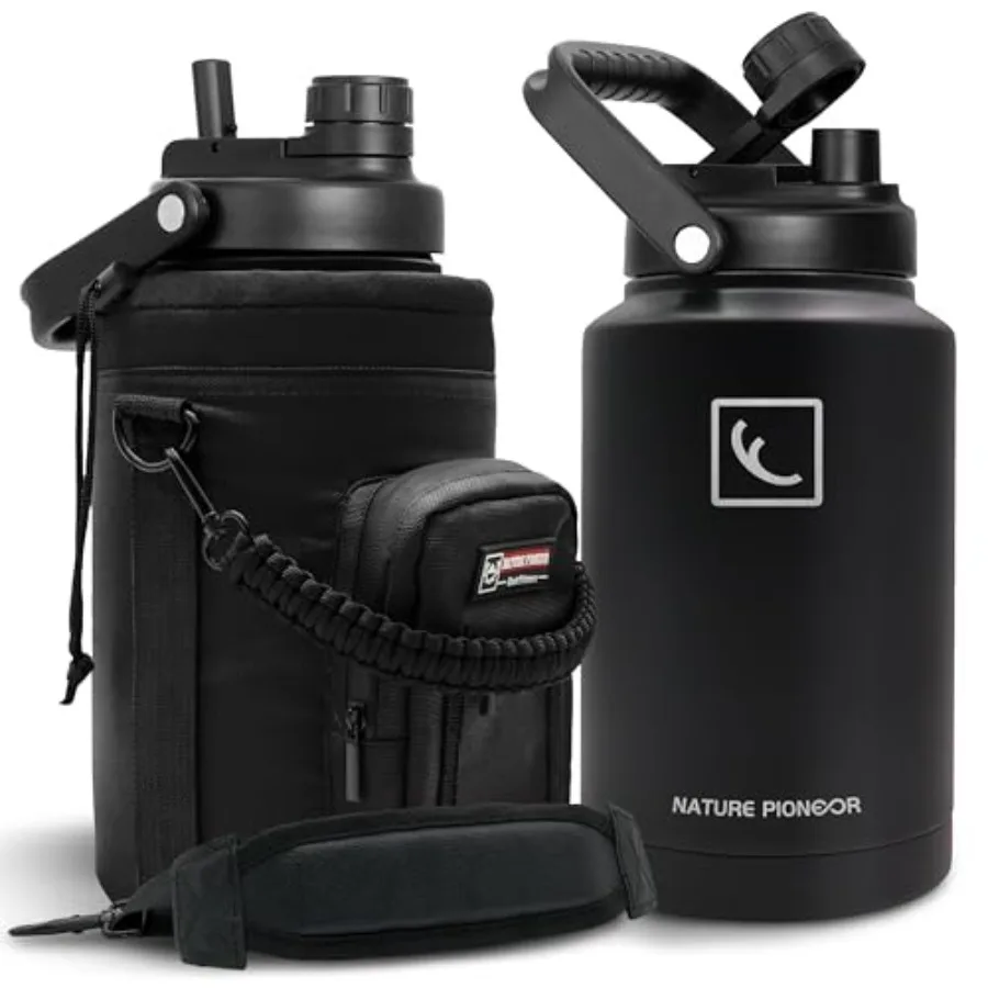 1 Gallon Insulated Water Bottle - Double Vacuum Stainless Steel 128 oz Wide Mouth Jug with Carrier for Outdoor Sports, Hiking,
1 Gallon Insulated Water Bottle - Double Vacuum Stainless Steel 128 oz Wide Mouth Jug with Carrier for Outdoor Sports, Hiking,