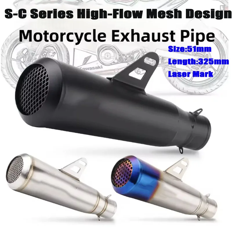 Motorcycle Exhaust Pipe S/C Tail Section 500RR RC390 NINJA400 321RR 390duke Universal Racing Style Stainless Steel Black Blue
Motorcycle Exhaust Pipe S/C Tail Section 500RR RC390 NINJA400 321RR 390duke Universal Racing Style Stainless Steel Black Blue