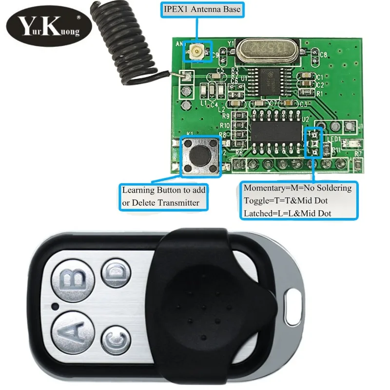 HCS301 Rolling Code Module RF Remote Control Wirelss Relay Circuit Driver 433 IPEX1 Base Upgrade Long Range Anti-interference
HCS301 Rolling Code Module RF Remote Control Wirelss Relay Circuit Driver 433 IPEX1 Base Upgrade Long Range Anti-interference