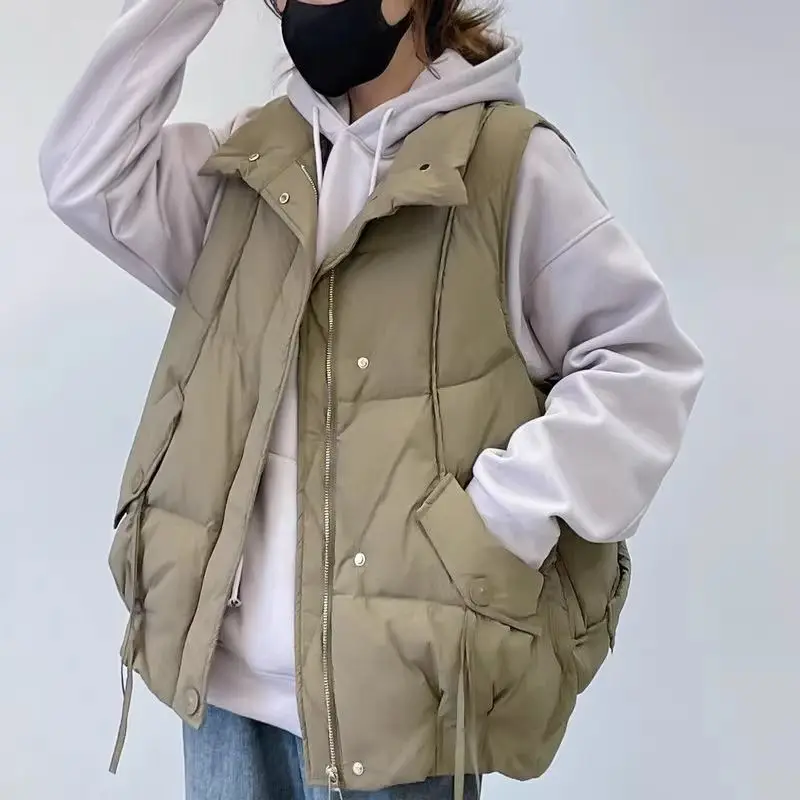 Autumn Winter 2025 New Down Cotton Vest Jacket Women's Fashion Loose Thicken Warm Short Waistcoat Coat Female Casual Ladies Tops
Autumn Winter 2025 New Down Cotton Vest Jacket Women's Fashion Loose Thicken Warm Short Waistcoat Coat Female Casual Ladies Tops
