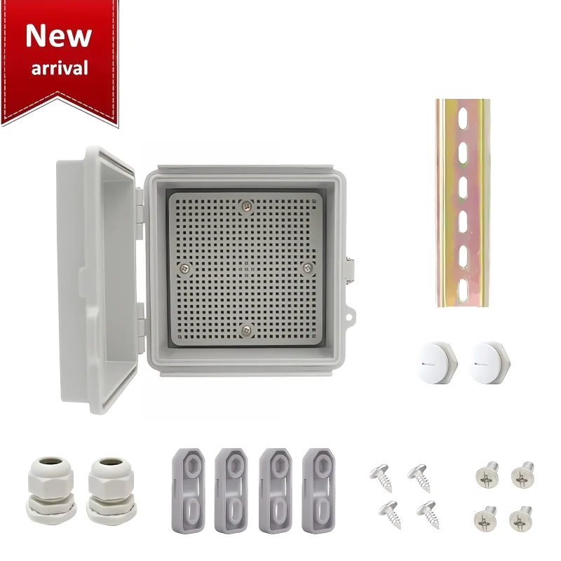 New Arrival 150x150x120mm Heightened Square Electrical Junction Box Waterproof Premium ABS Plastic Enclosure Gray Hinged Cover
New Arrival 150x150x120mm Heightened Square Electrical Junction Box Waterproof Premium ABS Plastic Enclosure Gray Hinged Cover