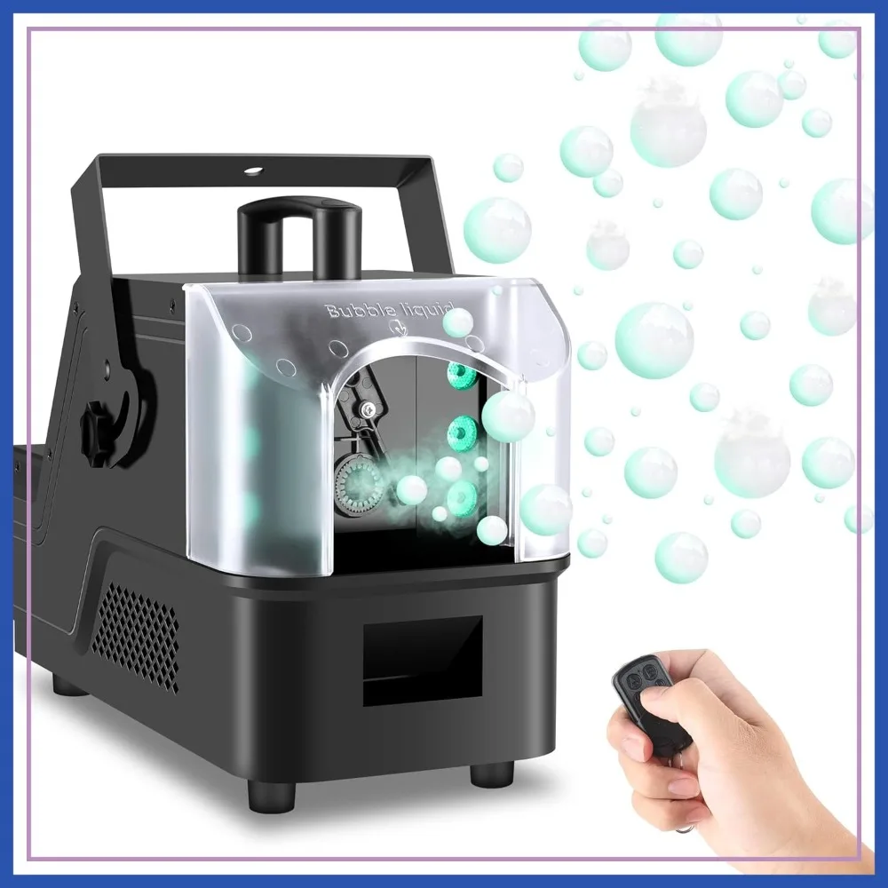 900W 3-in-1 Fog Bubble Machine with 6 RGB Lights & Remote, High-Output Long-Range Blower for Party Events
900W 3-in-1 Fog Bubble Machine with 6 RGB Lights & Remote, High-Output Long-Range Blower for Party Events