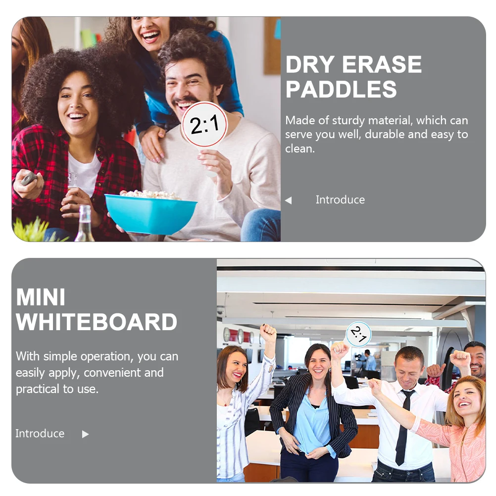 12 Pcs Scoreboard Whiteboard Mini Small Boards Paddles Erase Handheld Whiteboards
12 Pcs Scoreboard Whiteboard Mini Small Boards Paddles Erase Handheld Whiteboards
