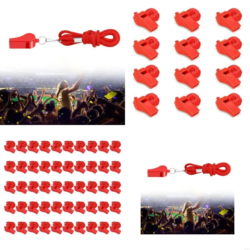 50Pcs Referee Coaches Whistle Sports and Football Whistles with Lanyard Loud Crisp Sound Whistle Referee Accessories
50Pcs Referee Coaches Whistle Sports and Football Whistles with Lanyard Loud Crisp Sound Whistle Referee Accessories
