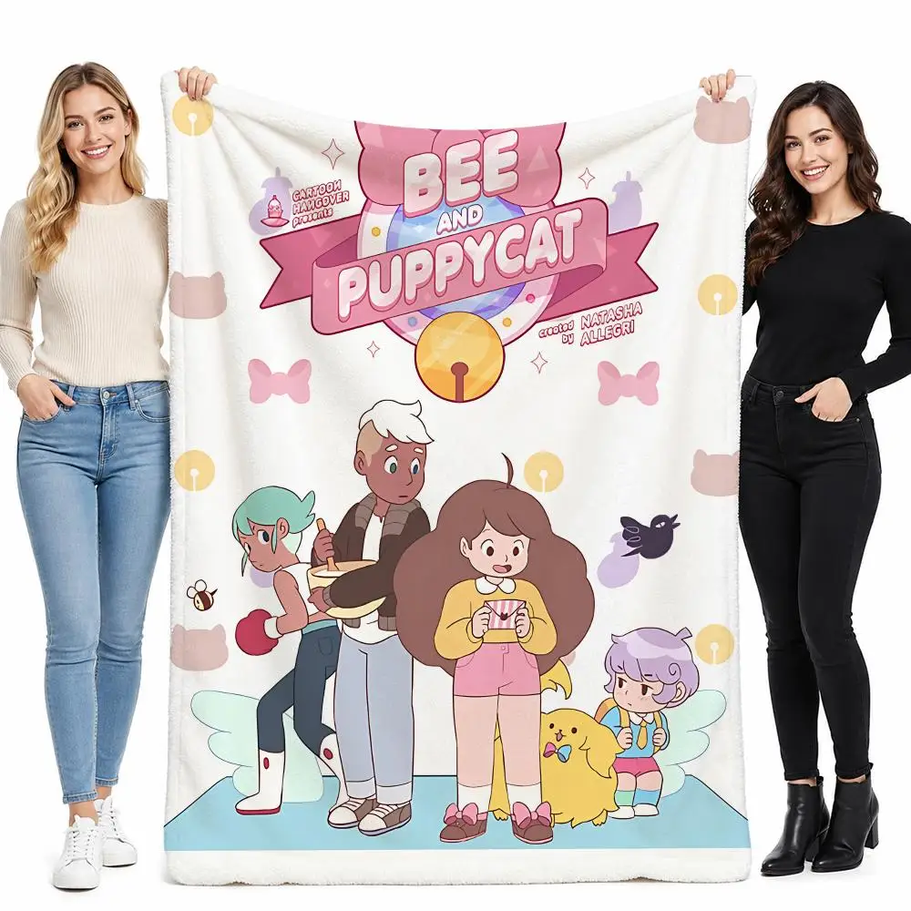 Cartoon Bee And Puppycat Throw Soft Cozy Flannel Blanket for Couch Sofa Bed, Mid-Century Modern Art Lover Gift
Cartoon Bee And Puppycat Throw Soft Cozy Flannel Blanket for Couch Sofa Bed, Mid-Century Modern Art Lover Gift