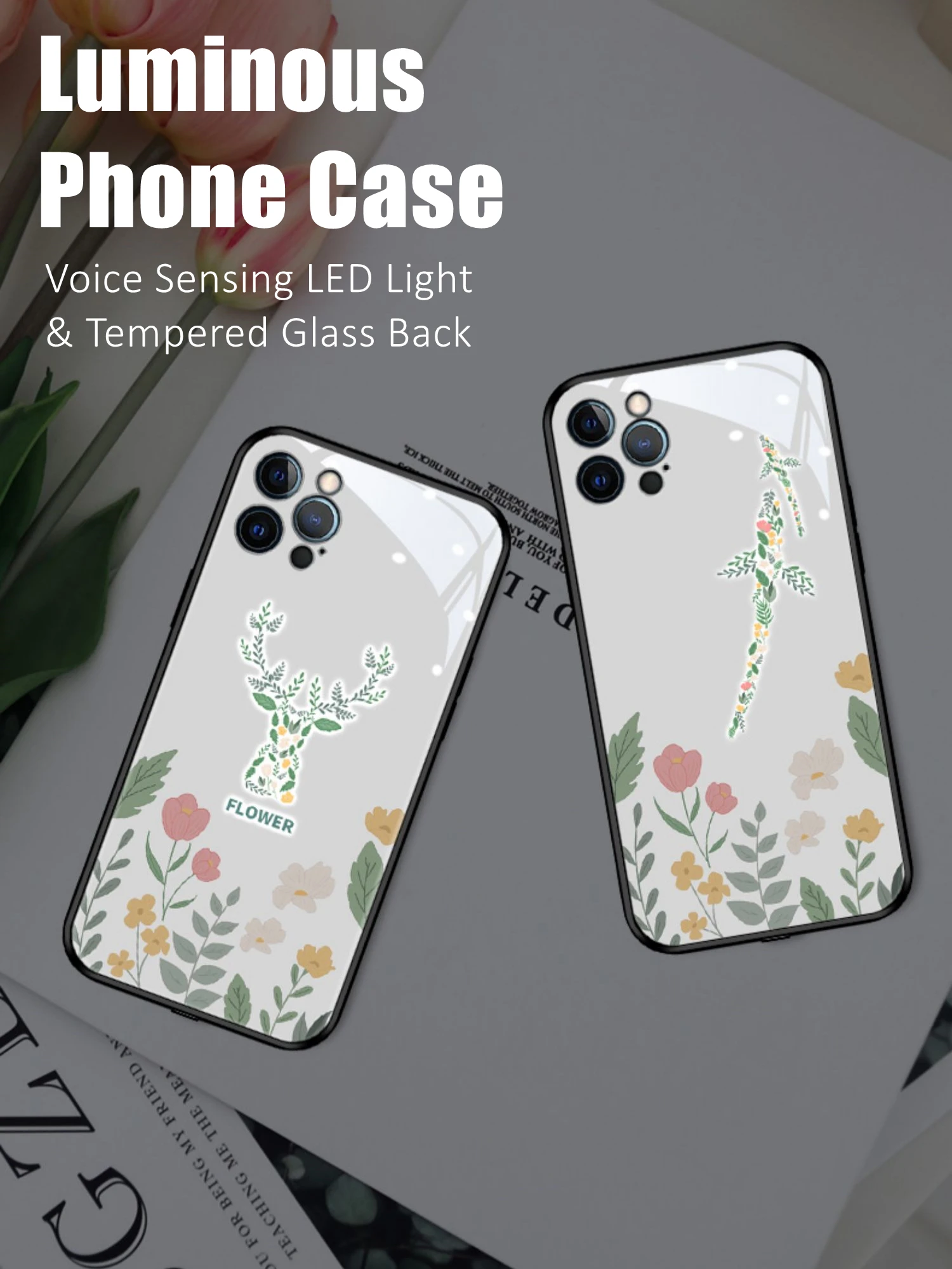 Deer and Fish LED Light Glowing Luminous Tempered Glass Back Phone Case for Huawei P30 40 50 60 Mate 60 50 40 Nova 9 Pro Plus
Deer and Fish LED Light Glowing Luminous Tempered Glass Back Phone Case for Huawei P30 40 50 60 Mate 60 50 40 Nova 9 Pro Plus