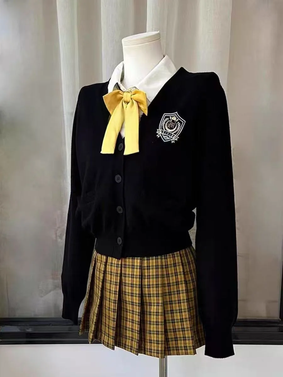 Tokyo Sle женский открытый кардиган с v-образным вырезом, приталенный тюре, осенний комплект с юбкой в костюм, модная повседневная одежда для колледжа, полиэфирная ткань
Tokyo Sle женский открытый кардиган с v-образным вырезом, приталенный тюре, осенний комплект с юбкой в костюм, модная повседневная одежда для колледжа, полиэфирная ткань