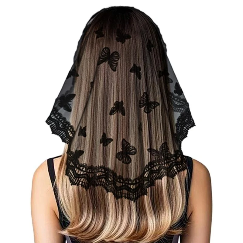 Delicate Mantilla Veil Lace Trim Shawl for Ladies Mantilla Floral Shawl Wedding Party Headwear Bridal Wear Accessory
Delicate Mantilla Veil Lace Trim Shawl for Ladies Mantilla Floral Shawl Wedding Party Headwear Bridal Wear Accessory
