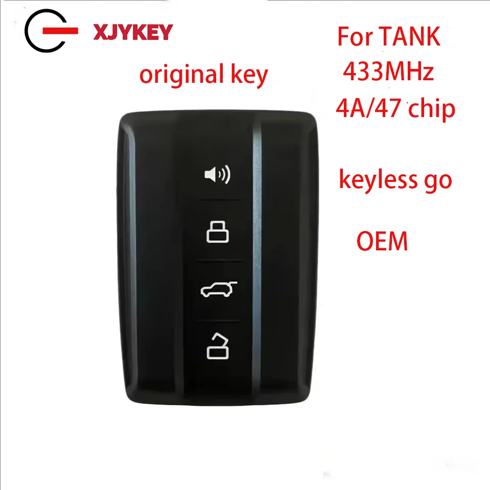 XJY OEM Original para Great Wall GWM TANK 300 400 500 700 2021 2022 2023 2024 433MHz HITAG3 ID47 4A CHIP sin llave Go llave de c
XJY OEM Original para Great Wall GWM TANK 300 400 500 700 2021 2022 2023 2024 433MHz HITAG3 ID47 4A CHIP sin llave Go llave de c