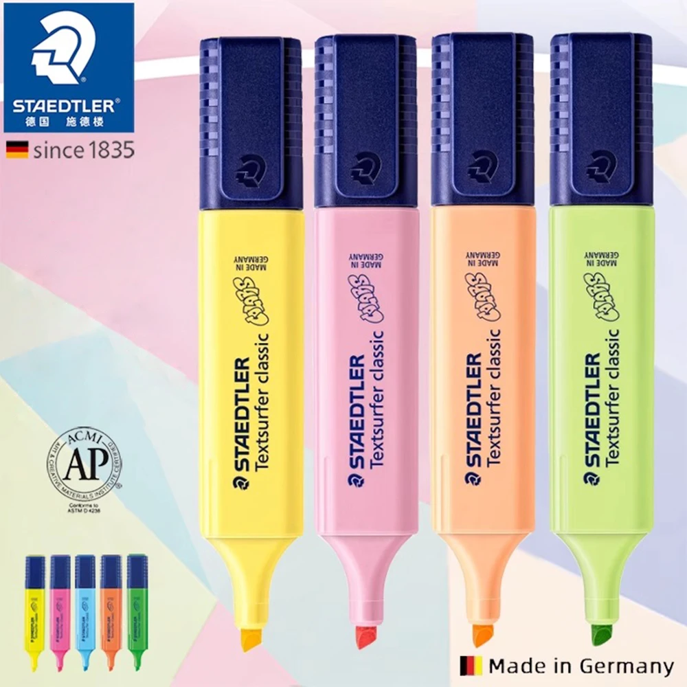 1pcs German STAEDTLER Highlighter 364 Marker Pen for Rough Marking of Key Colors Quick Drying Students Kawaii School Supplies
1pcs German STAEDTLER Highlighter 364 Marker Pen for Rough Marking of Key Colors Quick Drying Students Kawaii School Supplies