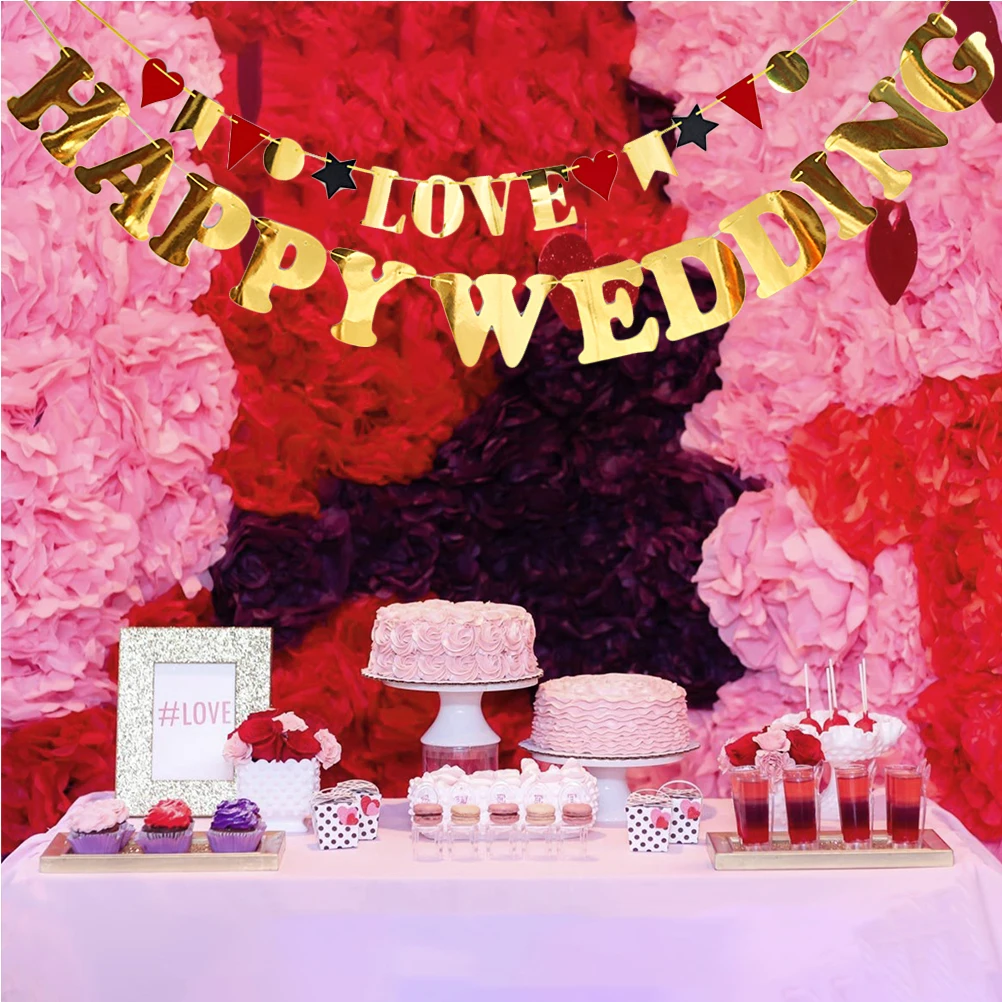 Wedding Pull Flag Photo Prop Decoration Bunting Banner Happy Paper Sequin Mirror Glitter Wedding Party Atmosphere Keepsake
Wedding Pull Flag Photo Prop Decoration Bunting Banner Happy Paper Sequin Mirror Glitter Wedding Party Atmosphere Keepsake