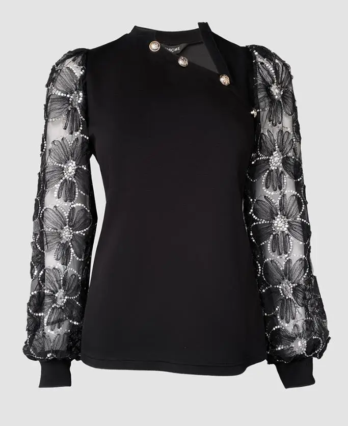 Women's T-Shirt Autumn Winter 2025 Lace Floral Open Front Long Sleeve Casual Button T-Shirt Simple Commuting Style Elegant Top
Women's T-Shirt Autumn Winter 2025 Lace Floral Open Front Long Sleeve Casual Button T-Shirt Simple Commuting Style Elegant Top