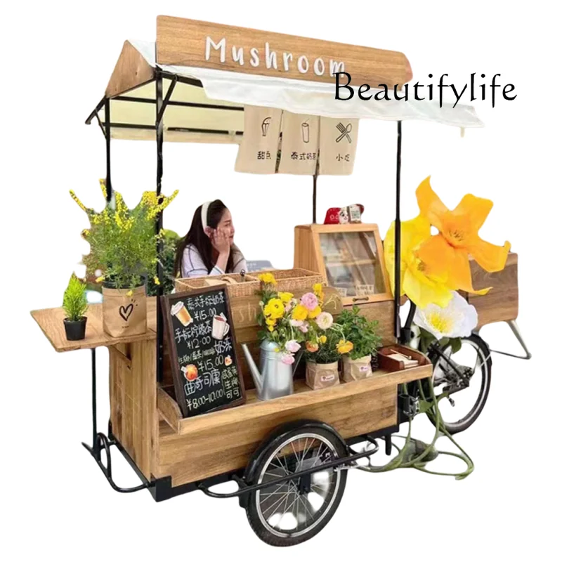 American retro solid wood mobile inverted dining car coffee bread promotion stall night market scenic car
American retro solid wood mobile inverted dining car coffee bread promotion stall night market scenic car