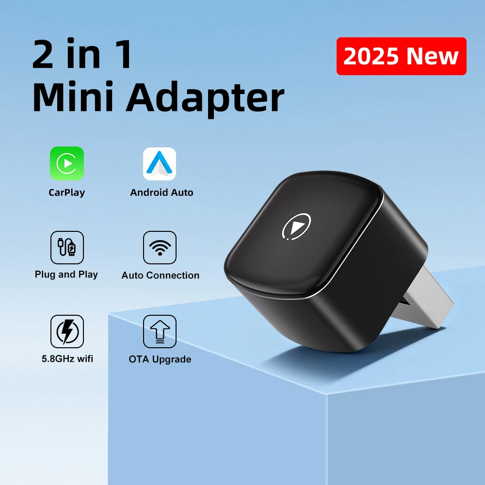 Original FLIXIVI CarPlay Android Auto Adapter 2in1 Wired To Wireless 5GHz WiFi5, Plug and Play, for OEM Wired CarPlay/Auto Cars
Original FLIXIVI CarPlay Android Auto Adapter 2in1 Wired To Wireless 5GHz WiFi5, Plug and Play, for OEM Wired CarPlay/Auto Cars