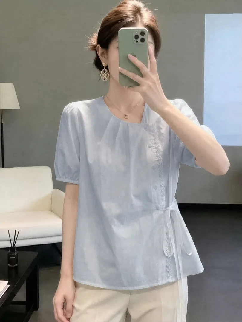 Slim Fit Short Sleeve Shirt Women's Light Blue Waist-Cinching Summer plus Size Beautiful Unique Top Commute Style Regular Thi...
Slim Fit Short Sleeve Shirt Women's Light Blue Waist-Cinching Summer plus Size Beautiful Unique Top Commute Style Regular Thi...