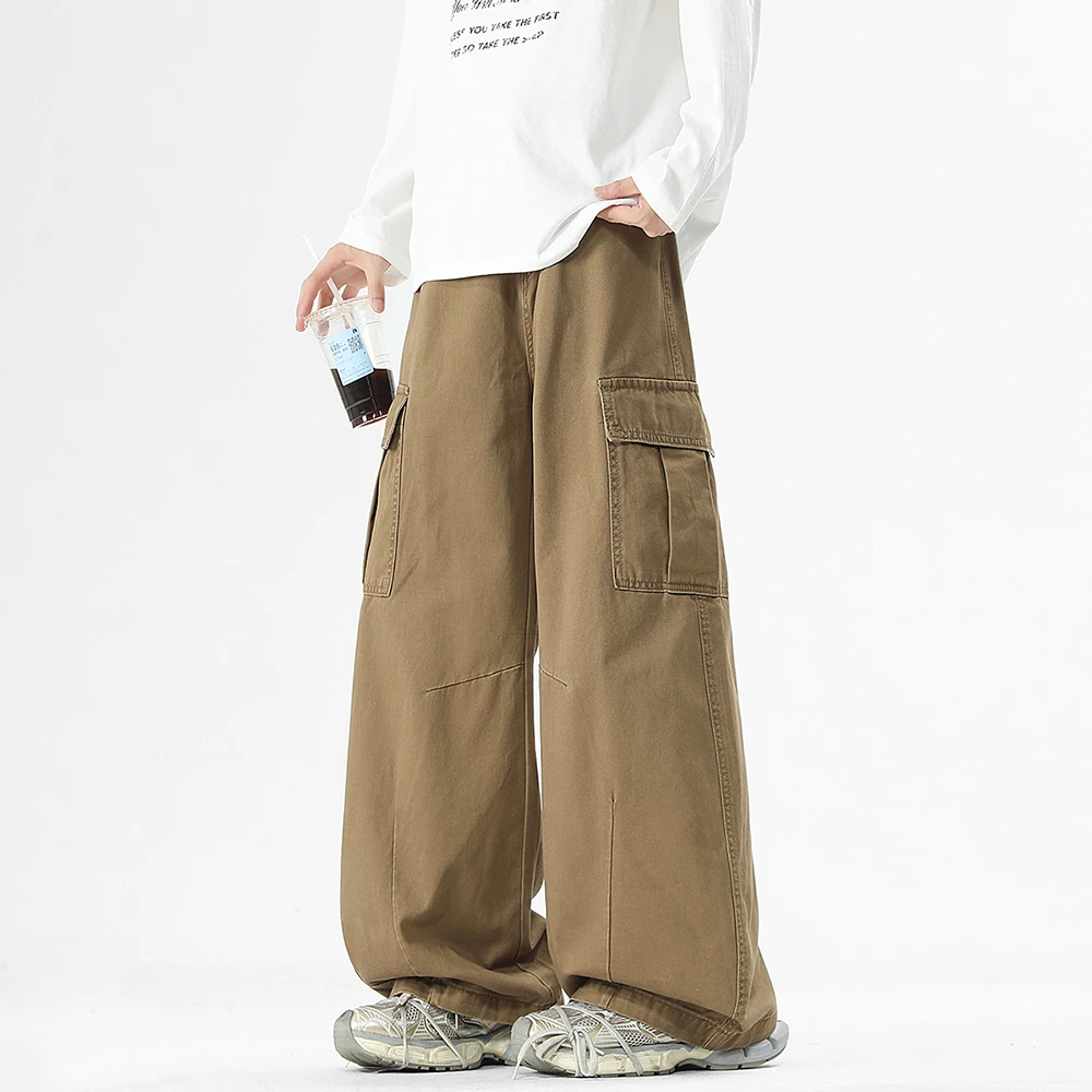 Men's Curved Blade Cut Denim Cargo Pants American styles Retro Cleanfit Loose Wide-Leg Drapey 3D Tailored Casual Trousers
Men's Curved Blade Cut Denim Cargo Pants American styles Retro Cleanfit Loose Wide-Leg Drapey 3D Tailored Casual Trousers