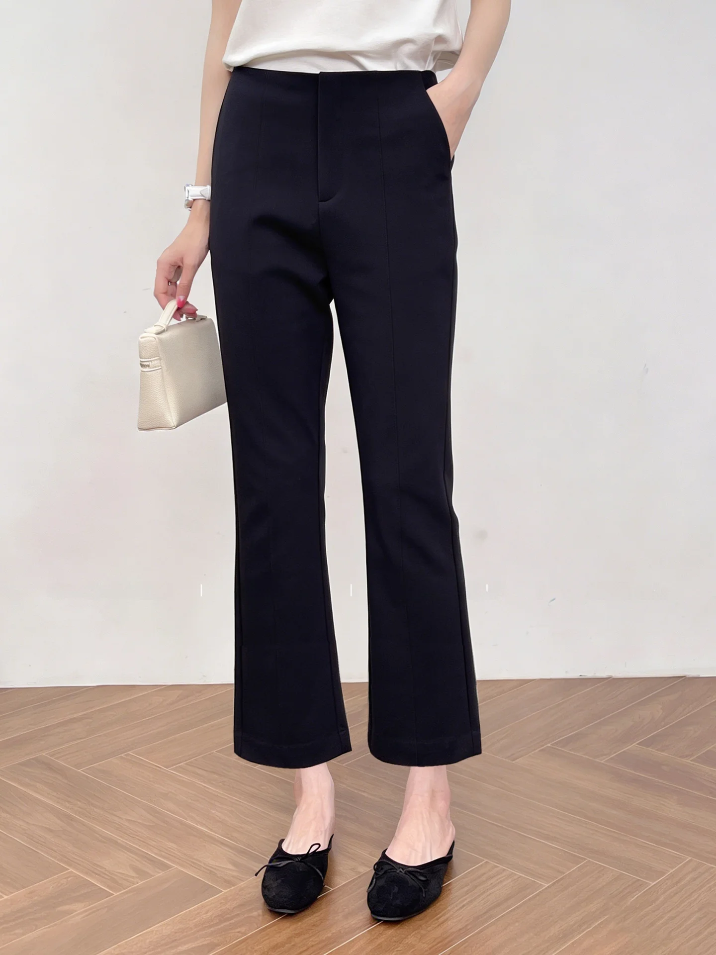 Commute Minimalist Elastic Flared Mid-Split Slimming Eight-Point Suit Pants Versatile Fashionable High-Waisted Cotton Blend
Commute Minimalist Elastic Flared Mid-Split Slimming Eight-Point Suit Pants Versatile Fashionable High-Waisted Cotton Blend