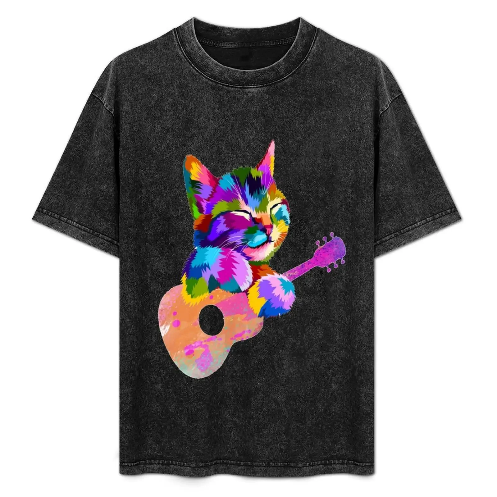 Cat Playing Guitar Kitten Plays Guitarist Cat Splash Art T-Shirt Active Sports Short Sleeve Cotton Shirt
Cat Playing Guitar Kitten Plays Guitarist Cat Splash Art T-Shirt Active Sports Short Sleeve Cotton Shirt