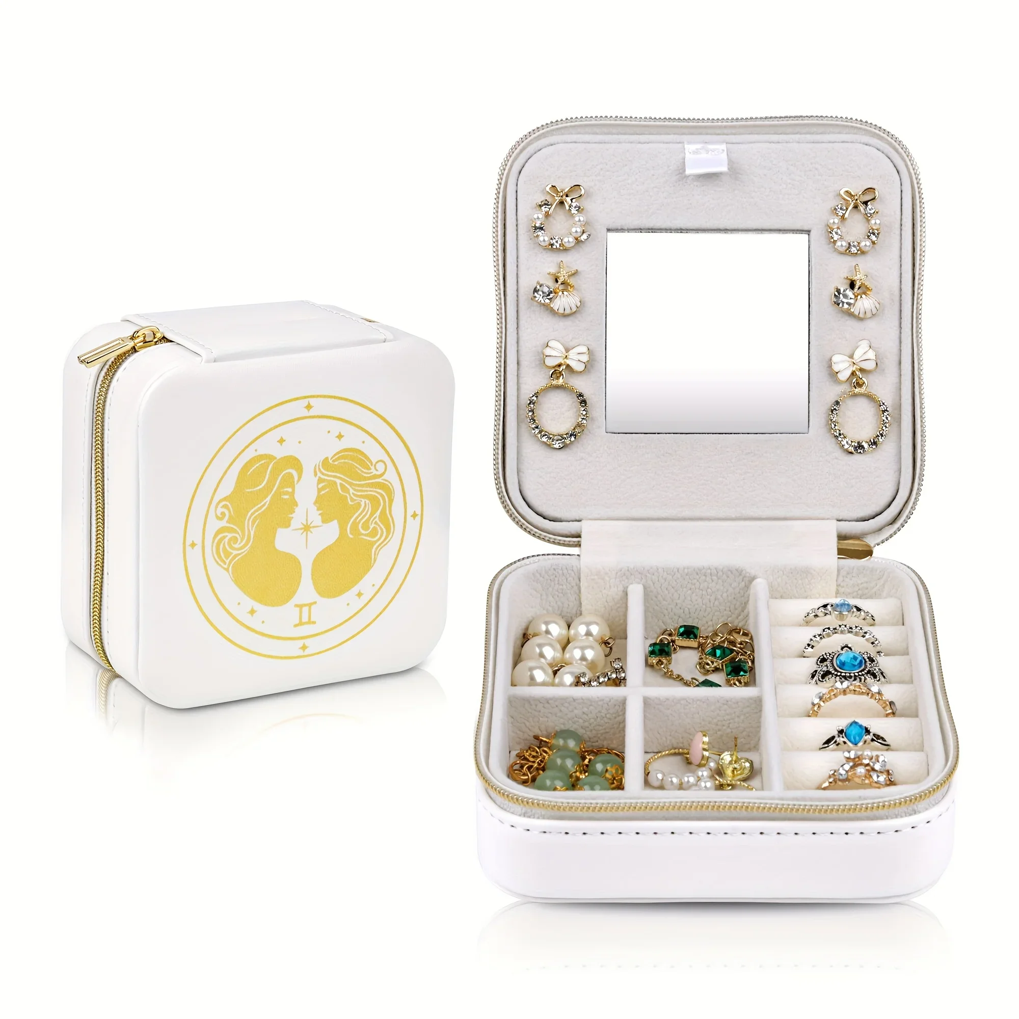 Constellation Travel Jewelry Case, Jewelry Box, Travel Essentials, Gemini White, 2024 Zodiac Birthday Gifts For Women Men
Constellation Travel Jewelry Case, Jewelry Box, Travel Essentials, Gemini White, 2024 Zodiac Birthday Gifts For Women Men