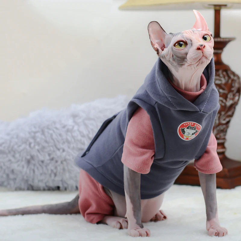 Cat Clothes Winter Warm Cotton Sphynx Cat Hoodies Fleece Sweatshirt Vest For Cats Sphinx Kitten Pajamas Clothes Cat Supplies
Cat Clothes Winter Warm Cotton Sphynx Cat Hoodies Fleece Sweatshirt Vest For Cats Sphinx Kitten Pajamas Clothes Cat Supplies