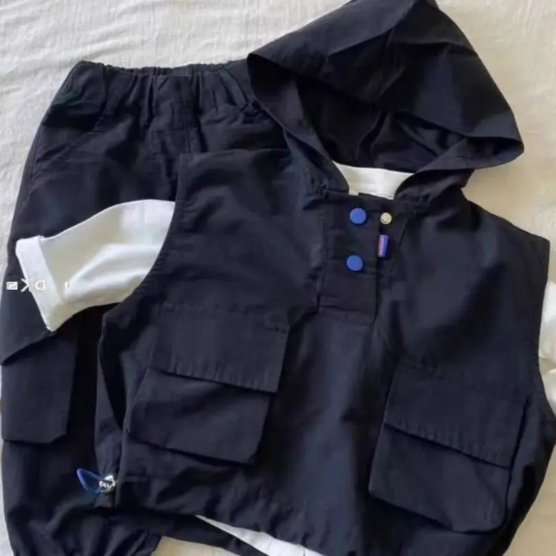 Boys' Autumn Outfit Set New Children's Baby Stylish Hooded Vest+T-shirt+Pants Three Piece Set 80-140CM
Boys' Autumn Outfit Set New Children's Baby Stylish Hooded Vest+T-shirt+Pants Three Piece Set 80-140CM