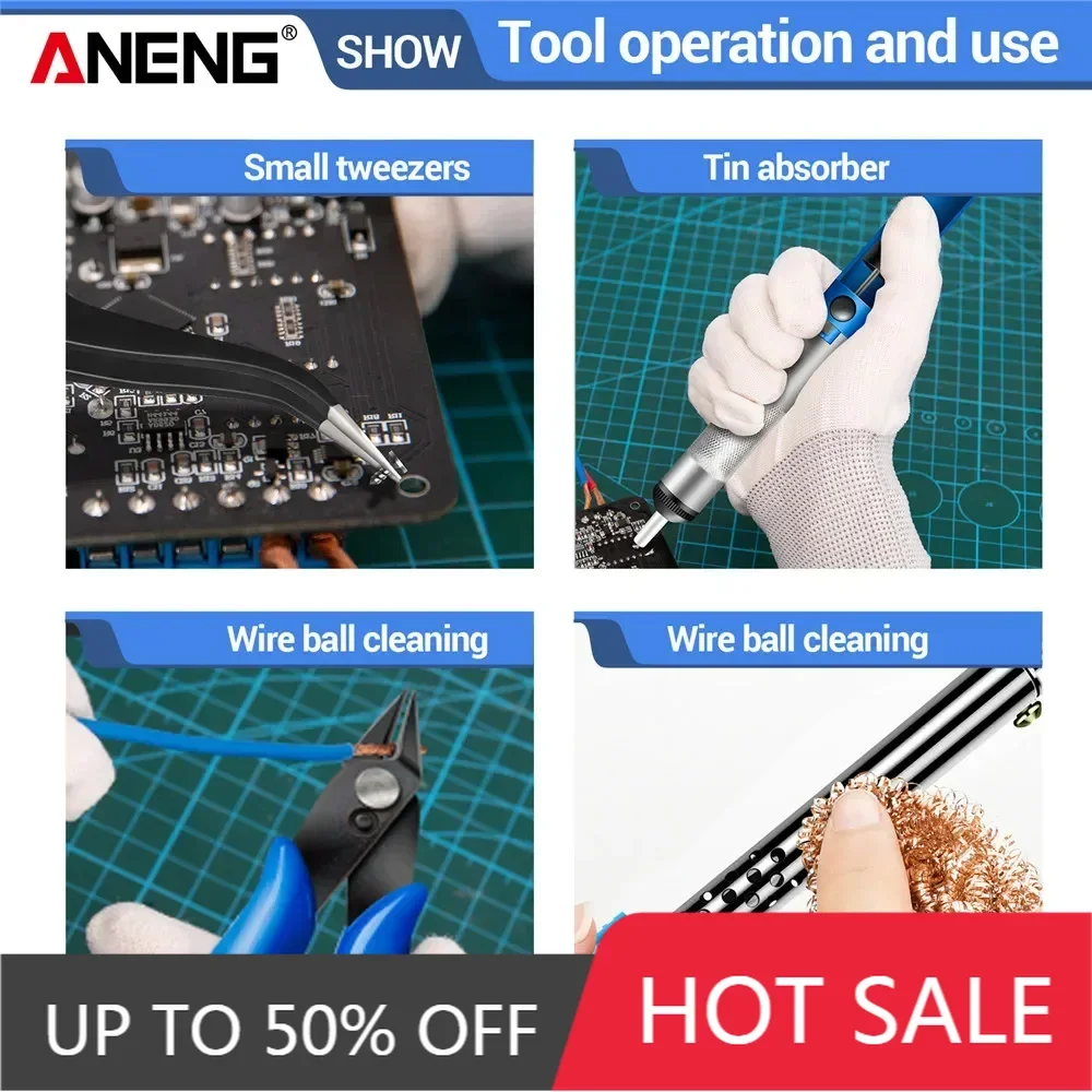 Soldering Irons 30/40/60W ANENG SL402 Adjustable Temperature Electric 220/110V Welding Repair Heating Core Solder Repair Tools
Soldering Irons 30/40/60W ANENG SL402 Adjustable Temperature Electric 220/110V Welding Repair Heating Core Solder Repair Tools