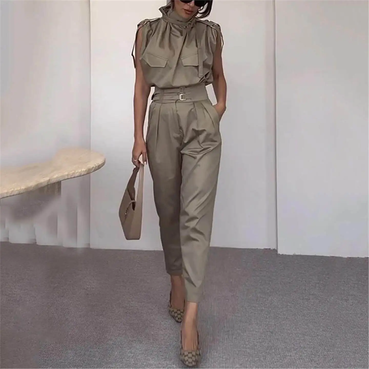Summer Cross-Border Slimming Waist Belt Decorative Pants Set Shoulder-Strap Personalized Elegant Style Casual Pants
Summer Cross-Border Slimming Waist Belt Decorative Pants Set Shoulder-Strap Personalized Elegant Style Casual Pants