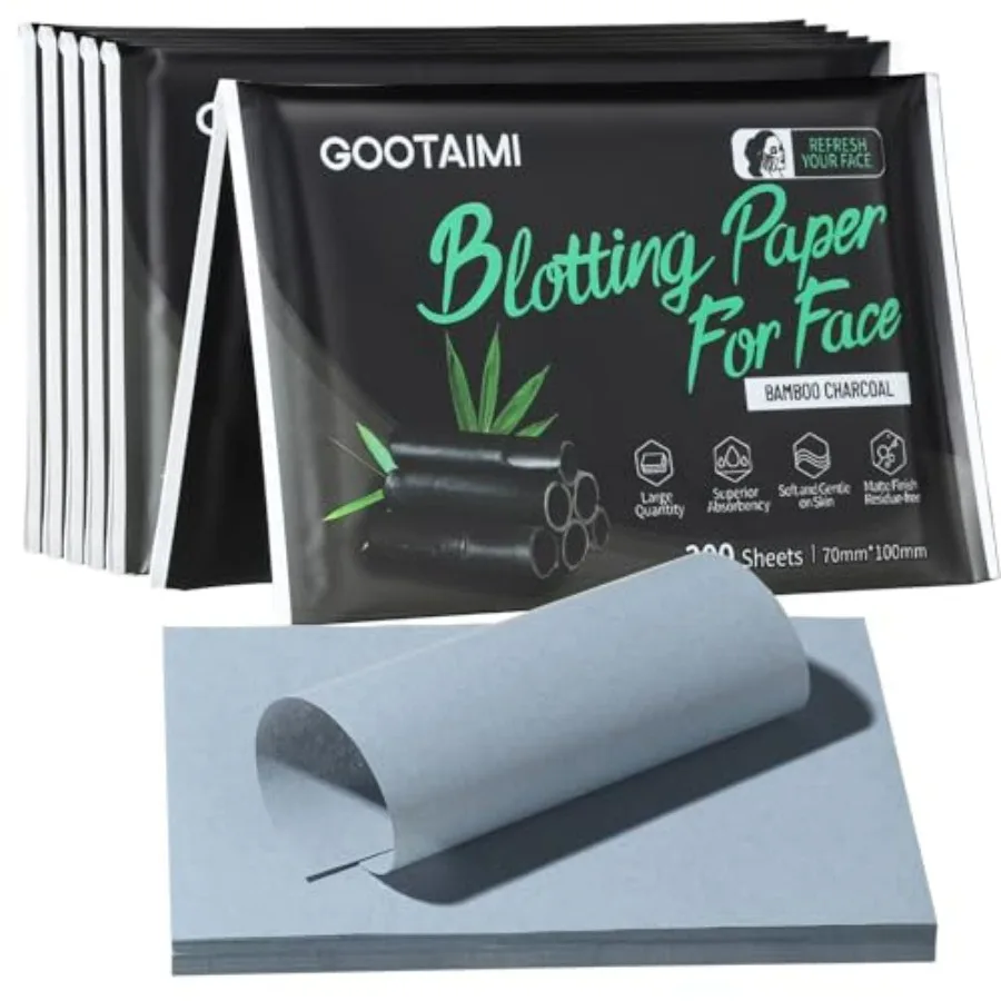 1PCS Blotting Paper for Oily Skin, Natural Bamboo Charcoal Blotting Paper, 100 * 70MM Large Oil Blotting Sheets for Face, Makeu
1PCS Blotting Paper for Oily Skin, Natural Bamboo Charcoal Blotting Paper, 100 * 70MM Large Oil Blotting Sheets for Face, Makeu