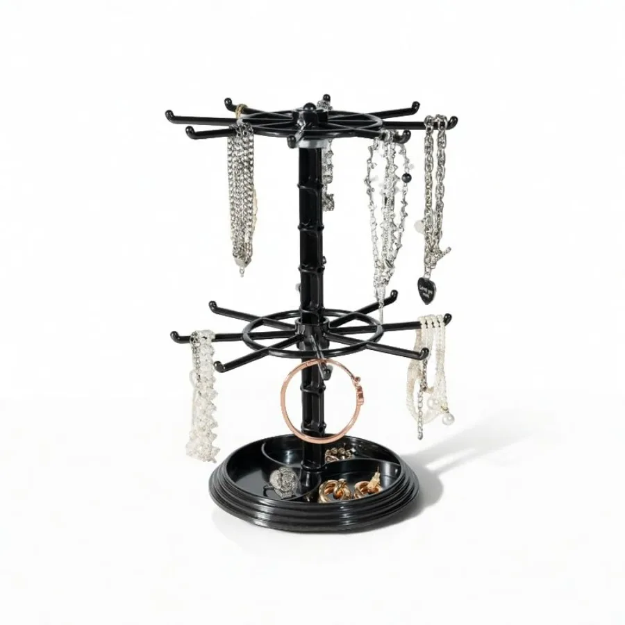 2 Tier Rotating Jewelry Display Stand, Necklace Holder, Jewelry Tree Stand, DIY Organizer for Bracelets, Necklaces, Earrings, R
2 Tier Rotating Jewelry Display Stand, Necklace Holder, Jewelry Tree Stand, DIY Organizer for Bracelets, Necklaces, Earrings, R