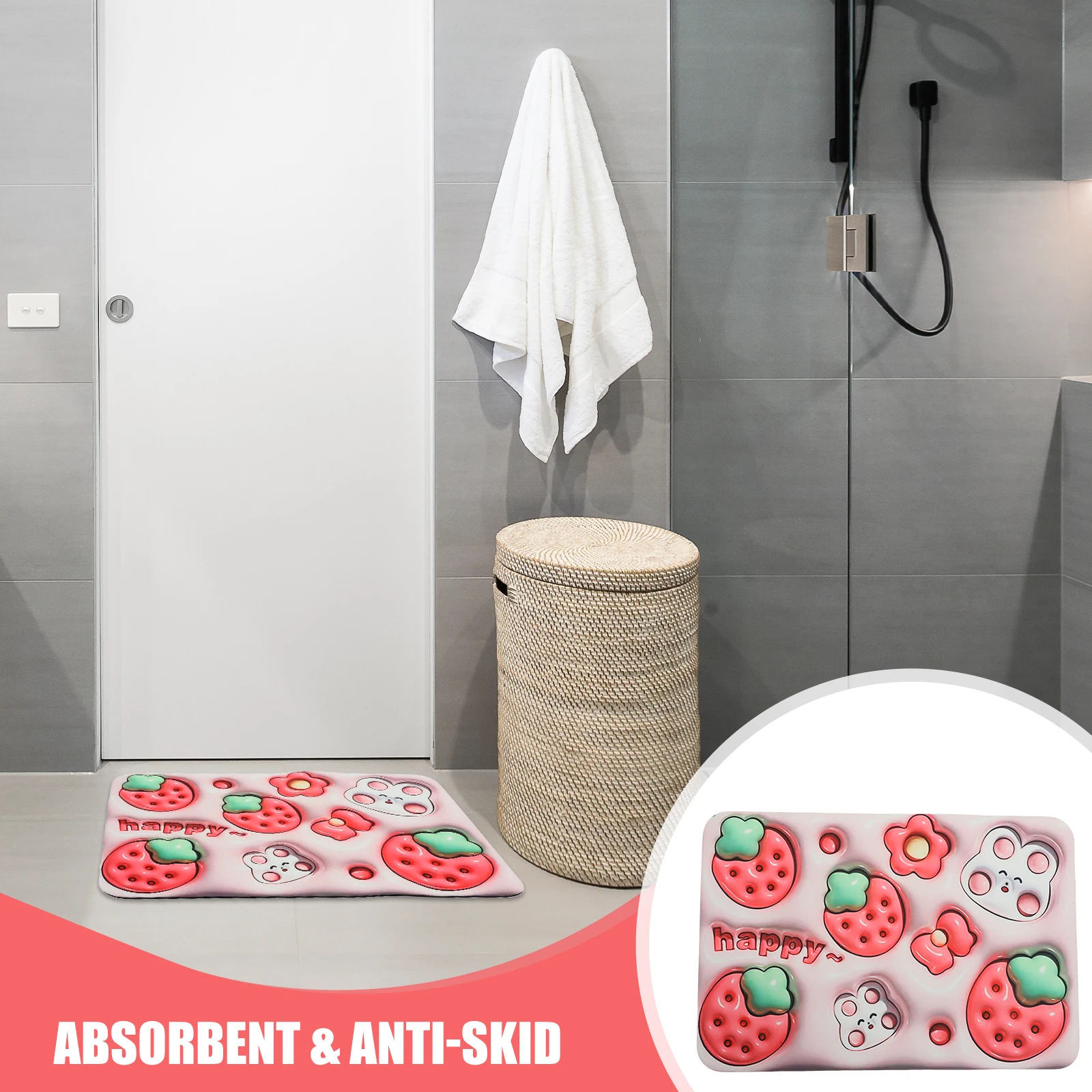 Ultra Soft Bath Anti-Slip Water Absorption Design Floor Mat For Home Decor Quick Dry Decorative Carpet Non-Slip 
Ultra Soft Bath Anti-Slip Water Absorption Design Floor Mat For Home Decor Quick Dry Decorative Carpet Non-Slip