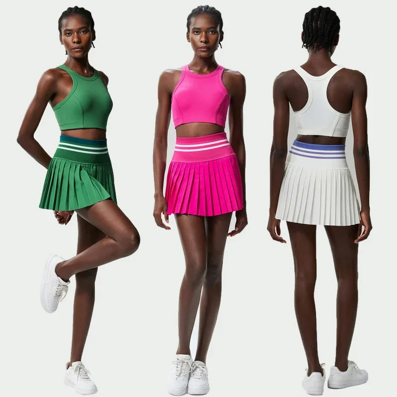 Women's Sportswear 2pcs Fitness Yoga Set High Waist Tennis Pleated Skirt Crop Top Gym Suit Breathable Pickleball Skirt Set
Women's Sportswear 2pcs Fitness Yoga Set High Waist Tennis Pleated Skirt Crop Top Gym Suit Breathable Pickleball Skirt Set