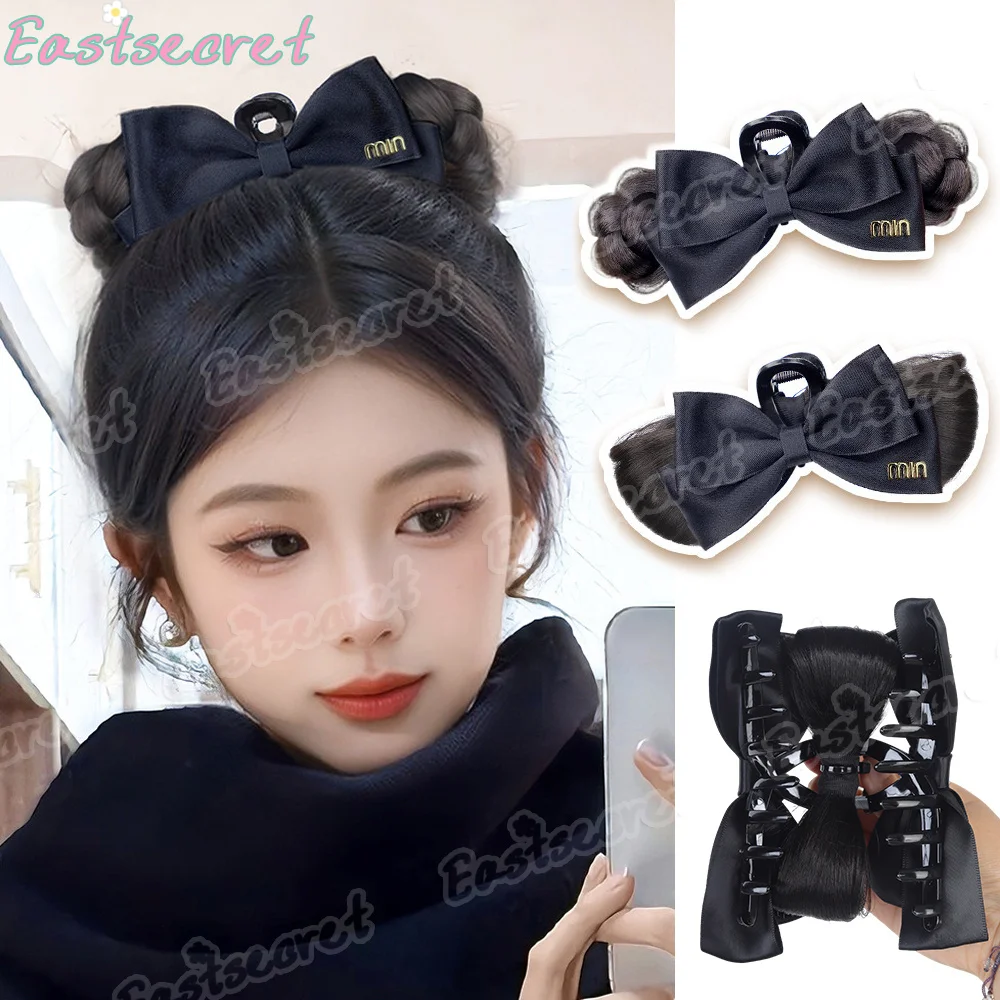 EAST Synthetic bun wig with black bow clip suitable for women's daily hair buns, fluffy hair accessories
EAST Synthetic bun wig with black bow clip suitable for women's daily hair buns, fluffy hair accessories