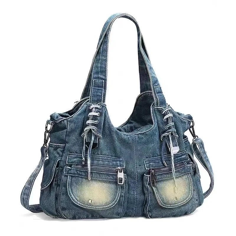 Casual Denim Bag Luxury Women's Bags On Offer Free Shipping Vintage Female Jean Bag Weave Tape Creative Denim Shoulder Bag
Casual Denim Bag Luxury Women's Bags On Offer Free Shipping Vintage Female Jean Bag Weave Tape Creative Denim Shoulder Bag