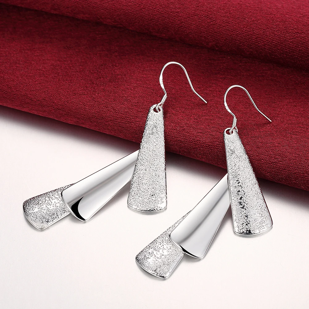 Hot sale high quality Jewelry 925 Sterling Silver Earring Fashion Woman geometry long earings Gifts
Hot sale high quality Jewelry 925 Sterling Silver Earring Fashion Woman geometry long earings Gifts