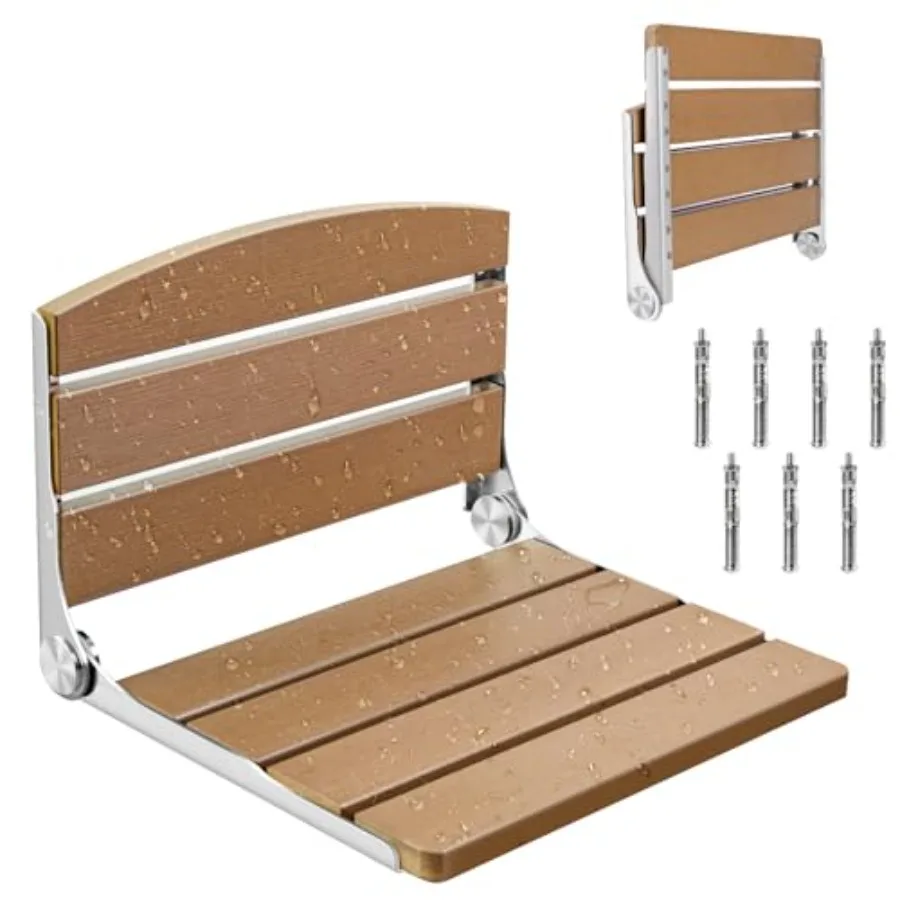 Folding Shower Seat 16 Foldable Shower Chair Wall Mounted for Inside Shower Stainless Steel HDPS Wood Fold Down Shower Bench fo
Folding Shower Seat 16 Foldable Shower Chair Wall Mounted for Inside Shower Stainless Steel HDPS Wood Fold Down Shower Bench fo