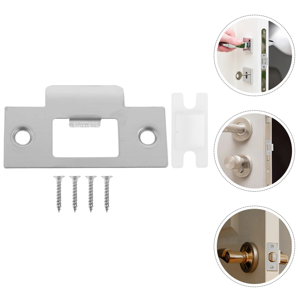 4Sets Lock Tongue Filler Stainless Steel Door Strike Plates Durable Door Reinforcement Plate Cover for Exterior and Interior
4Sets Lock Tongue Filler Stainless Steel Door Strike Plates Durable Door Reinforcement Plate Cover for Exterior and Interior