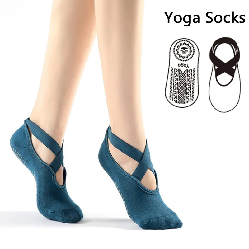 Yoga Socks for Women Anti-Slip Grips & Straps Bandage Cotton Sock Ideal for Pilates Pure Barre Ballet Dance Barefoot Workout
Yoga Socks for Women Anti-Slip Grips & Straps Bandage Cotton Sock Ideal for Pilates Pure Barre Ballet Dance Barefoot Workout