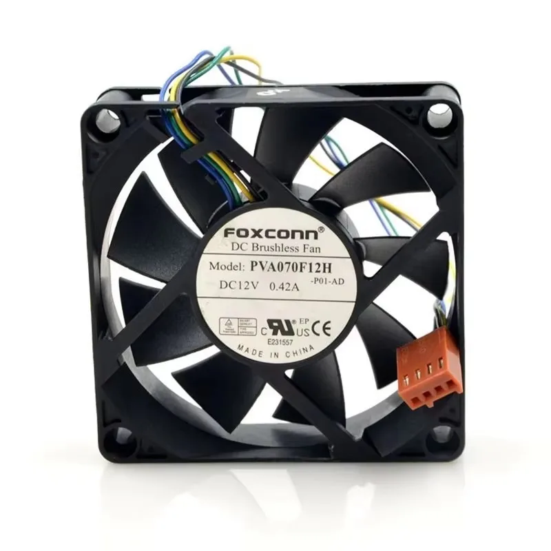 Original 70 * 70 * 20MM 7CM PVA070F12H 12V 0.42A 4-wire PWM CPU chassis Cooling fan
Original 70 * 70 * 20MM 7CM PVA070F12H 12V 0.42A 4-wire PWM CPU chassis Cooling fan