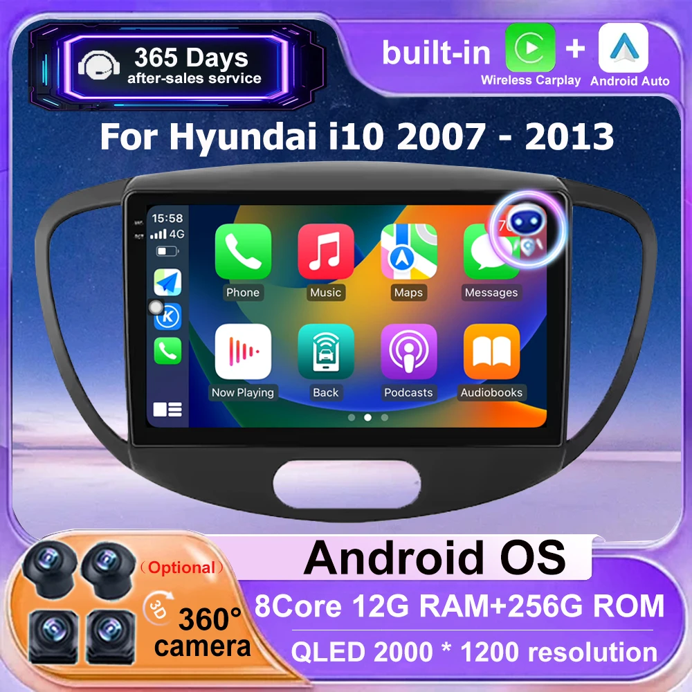 9'' Android 16 Auto For Hyundai i10 2007 2008 2009 2010-2013 Car Radio Multimedia Video Player GPS Navigation Carplay 4G BT DSP
9'' Android 16 Auto For Hyundai i10 2007 2008 2009 2010-2013 Car Radio Multimedia Video Player GPS Navigation Carplay 4G BT DSP