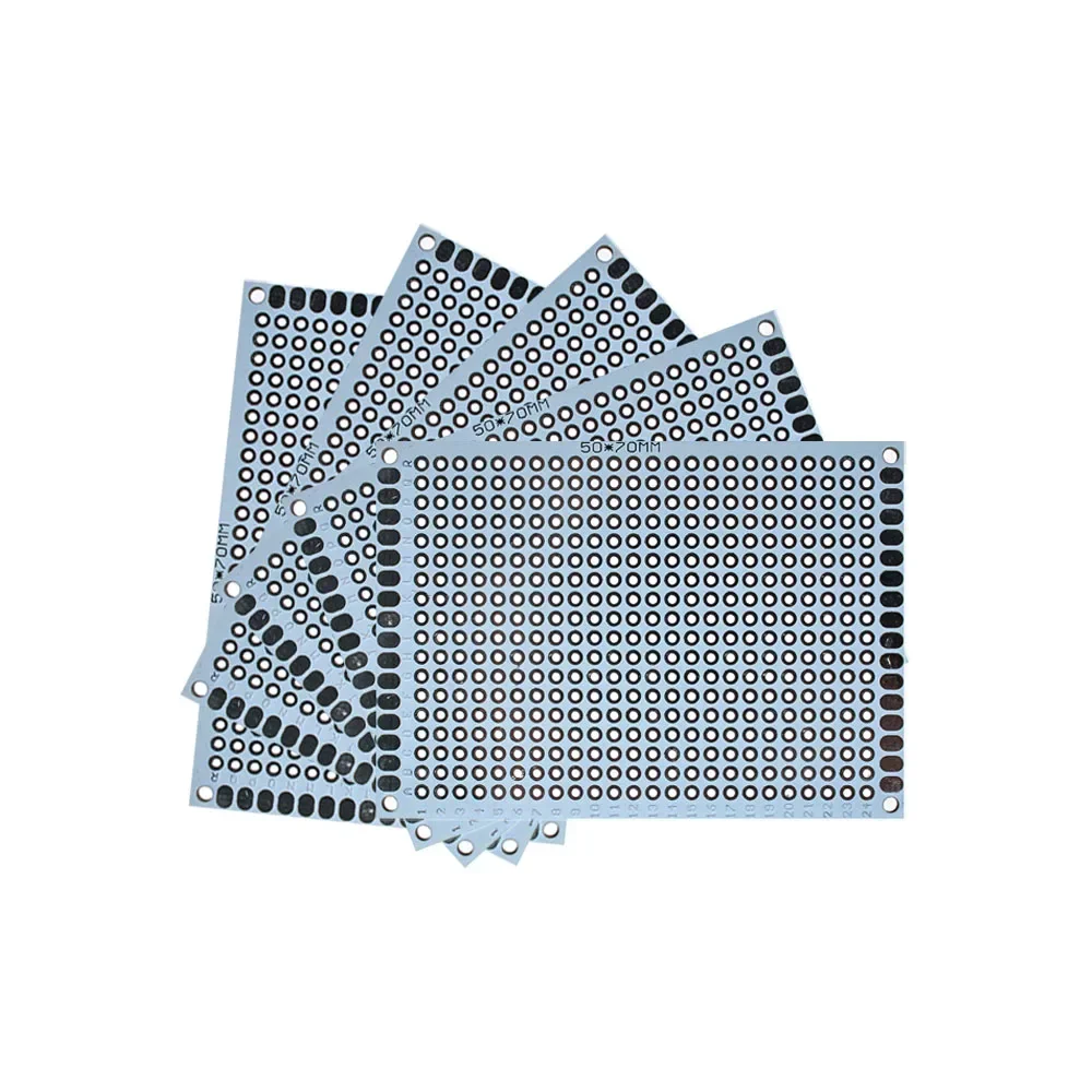 5PCS/Set 5x7 pcb diy Prototype PCB Board 5X7CM DIY Electronic kit Double Sided Printed Circuit Board White
5PCS/Set 5x7 pcb diy Prototype PCB Board 5X7CM DIY Electronic kit Double Sided Printed Circuit Board White