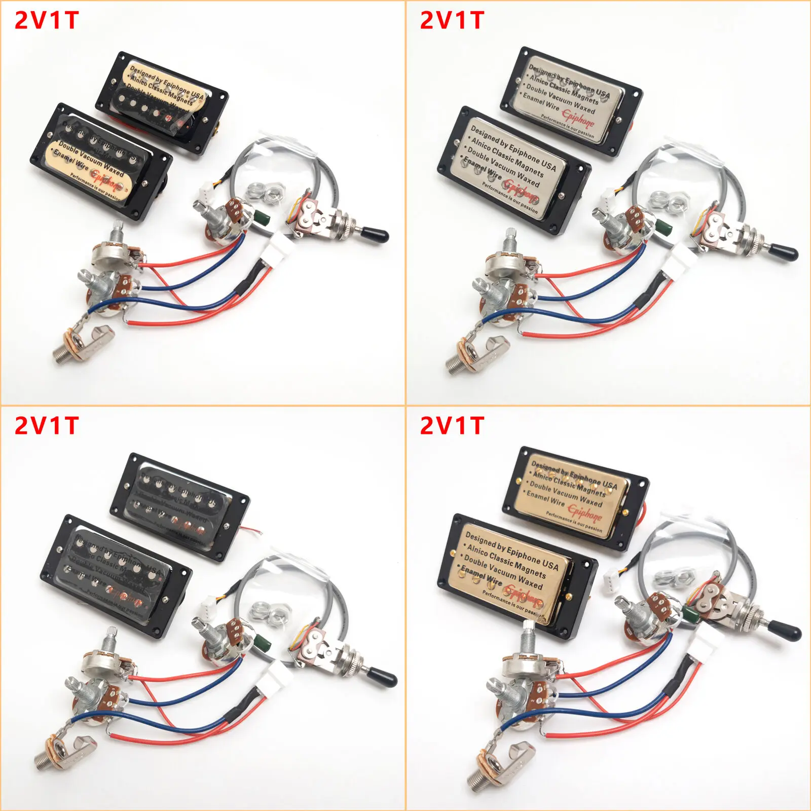 Guitar Humbucker Pickup Bridge Neck Pickup Set 2Conductor With 2V1T Wiring Harness For LP Guitar Replacement parts
Guitar Humbucker Pickup Bridge Neck Pickup Set 2Conductor With 2V1T Wiring Harness For LP Guitar Replacement parts