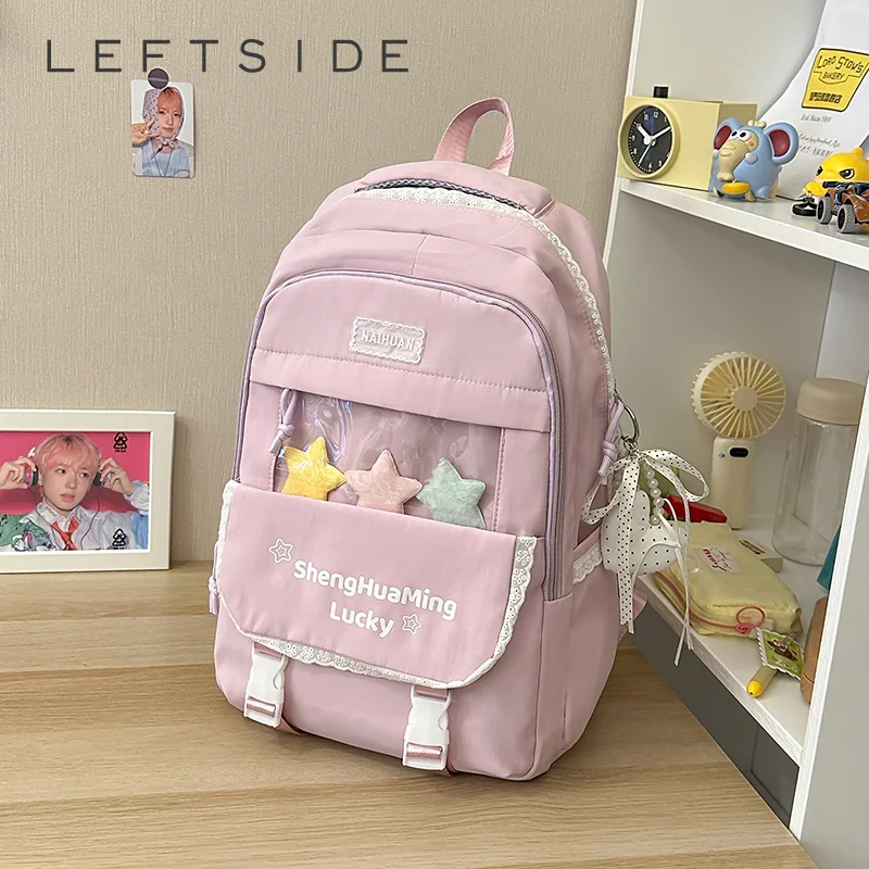 Sweet Pastel Student Backpack with Transparent Pocket & Star Ornament Multi-Pocket Casual School Bags 2026 Summer New Fashion
Sweet Pastel Student Backpack with Transparent Pocket & Star Ornament Multi-Pocket Casual School Bags 2026 Summer New Fashion