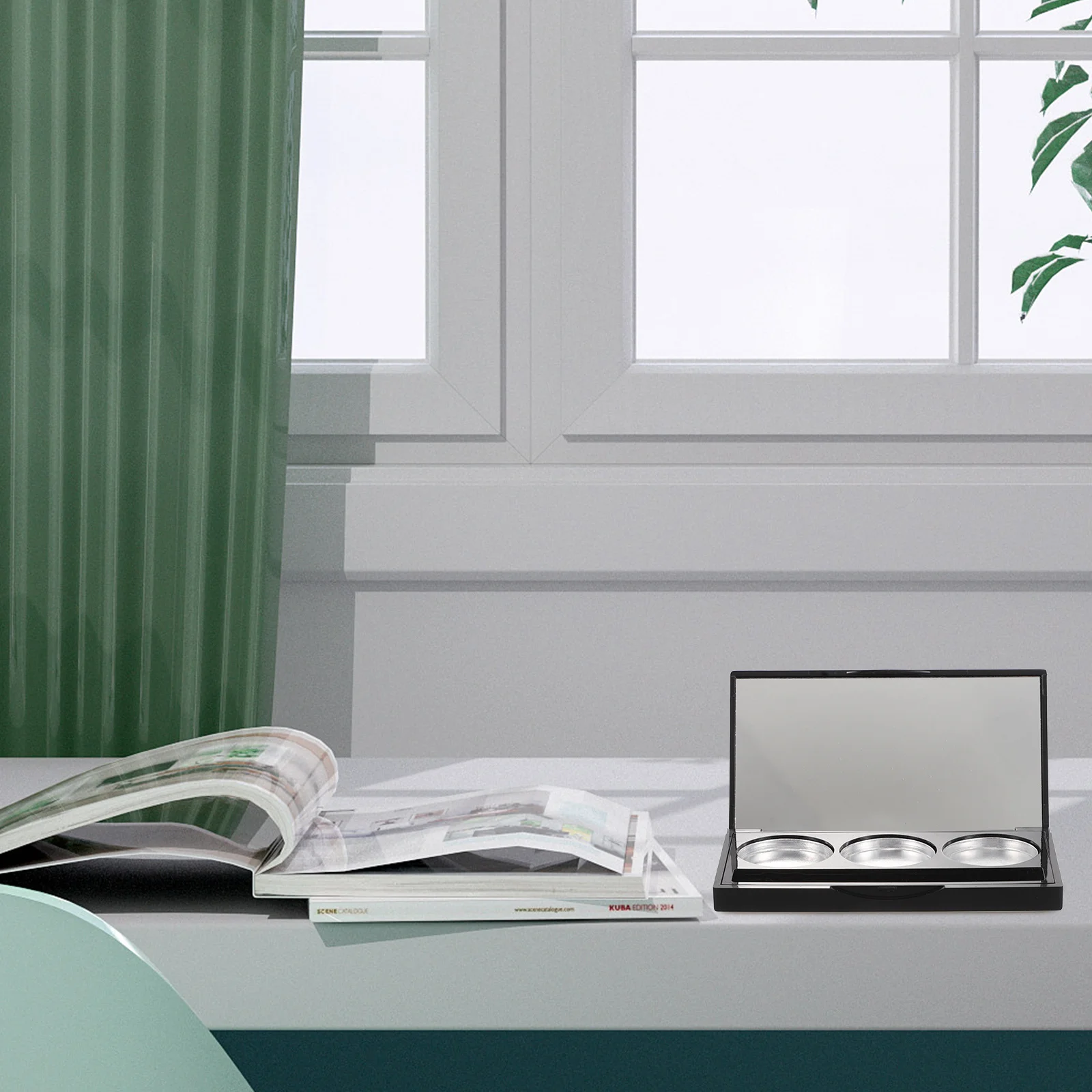 3 отделения, матовая черная палитра теней для век, портативный органайзер для макияжа, дорожный многоразовый чехол для хранения румян
3 отделения, матовая черная палитра теней для век, портативный органайзер для макияжа, дорожный многоразовый чехол для хранения румян